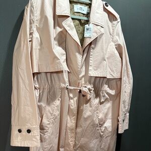 NEW WITH TAGS COACH Lightweight Pink Trench Coat Size Large Style 89648